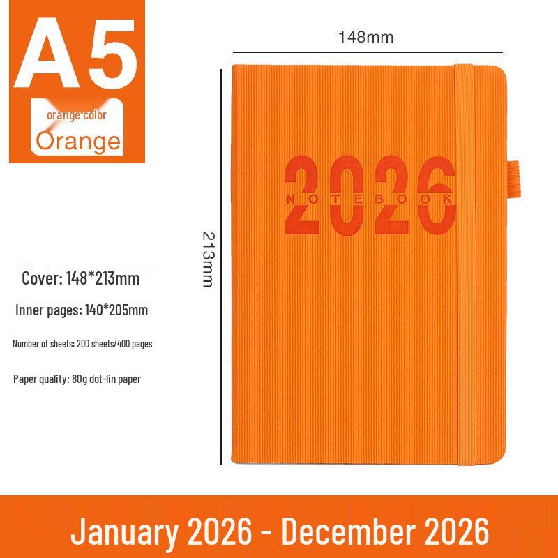 2026 English-Spanish Daily Planner & Business Notebook