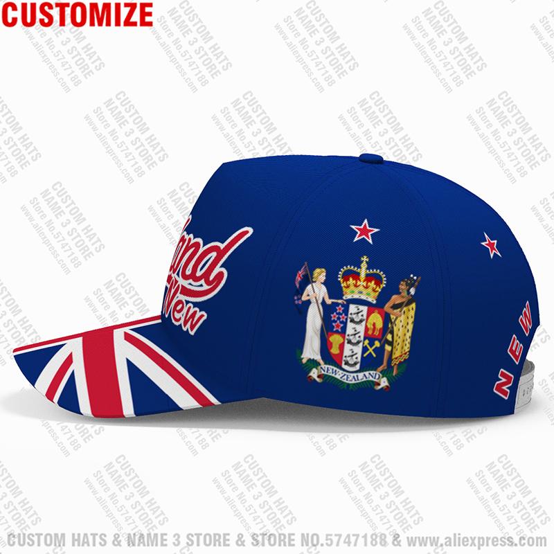 New Zealand Custom Made Name Number Team Logo Hat Nzl Country Travel Maori Nation Aotearoa Flag Print Po Baseball Cap