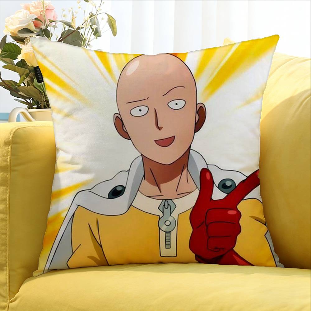 OnePunchMan World Various Sizes Square Pillow Case For Car Home Bedchamber Decor