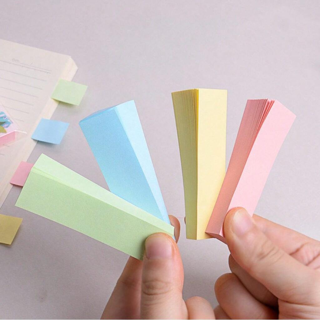 400sheets/pack Small Rectangle Colorful Sticky Note, Message Note For Students,Home,School,Office
