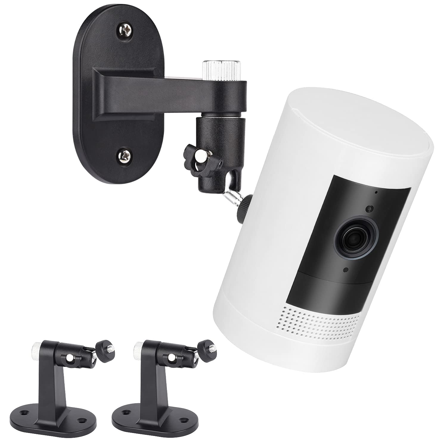 

Adjustable Security Wall Mount Mounting Tool Set of 2 for Rotating Stick Up Indoor Optimal Viewing Angle for Rotating Surveillance Camera System Black чорний