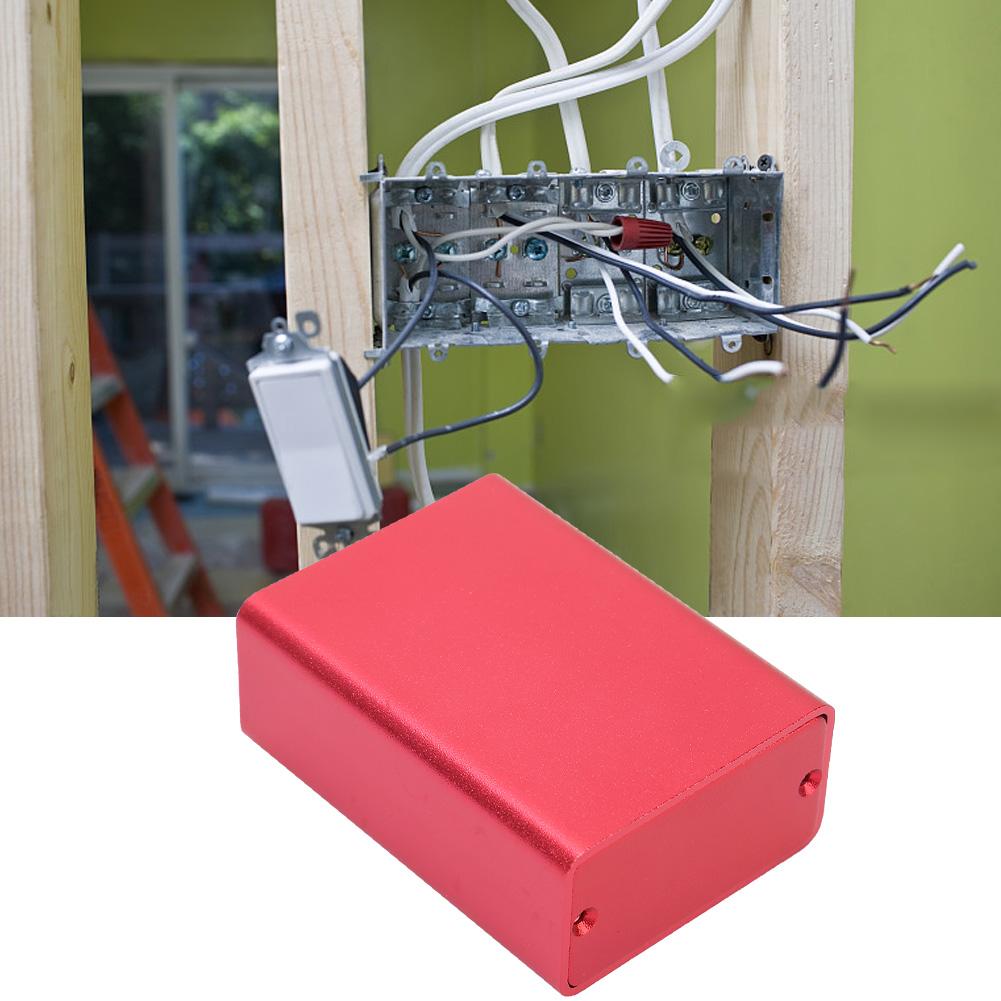 Placă de circuit Instrument Cutie de răcire din aluminiu Carcasă electronică pentru proiect. Roșu matuit