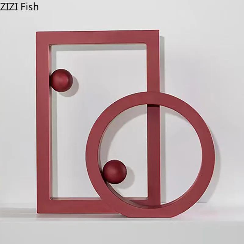 Minimalism Rectangle/circular Ornaments Modern Crafts Desk Decoration Creative Geometric Abstract Artwork Room Aesthetic Decor