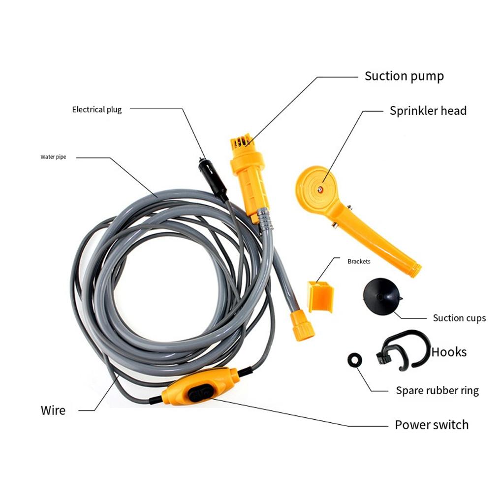 ABS High Pressure Sprayer For Easy Car Washing Anywhere Portable Shower Car Washer Water Pump