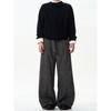 Madwitch Retro Old Money Style Drape Casual Suit Pants Men and Women Loose Flower Gray Texture Fancy Straight-leg Pants