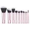 10 Pink Mini Makeup Brush Travel Portable Makeup Tool Makeup Puff - Palm Brush Professional Makeup Tool Set