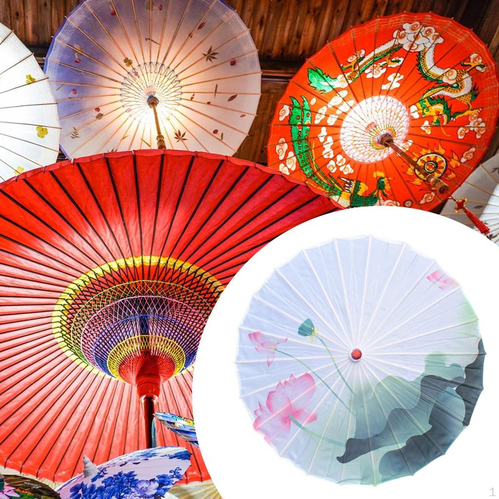 Oiled Parasol Chinese Japanese Oil Paper Umbrella for Photo Prop