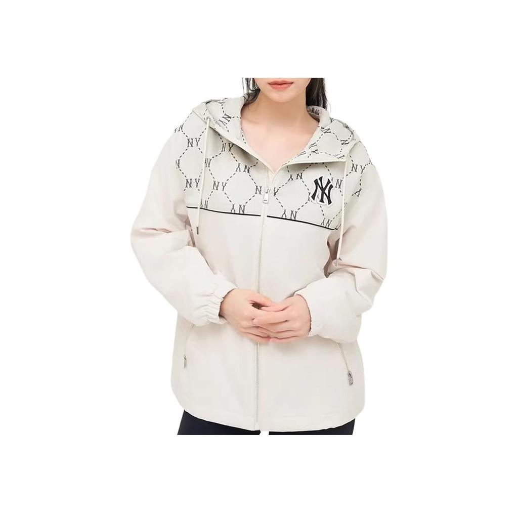 New MLB New York Yankees Jackets Coats Unisex Ecru 3AWJM0544-50CRD
