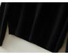 Women's Black Hand-Beaded Patchwork Long Sleeve Sweater Coat - Spring/Autumn 2026 Elegant Knitwear