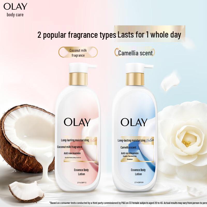 Olay Long-Lasting Moisturizing Body Lotion with Niacinamide, Coconut Milk Scent, 360g