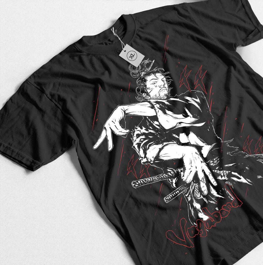 Vagabond T-shirt Musashi Miyamoto Matahachi Honiden Anime GifT-shirt All Size