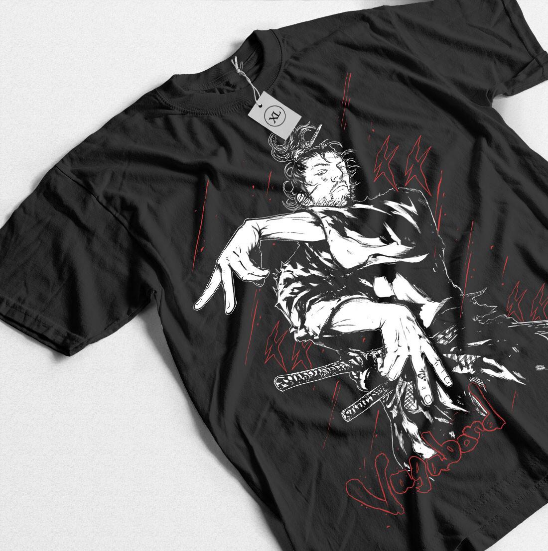 Vagabond T-shirt Musashi Miyamoto Matahachi Honiden Anime GifT-shirt All Size XXXXL
