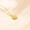 Rotatable Sunflower Pendant Necklace: High-End Light Luxury Clavicle Chain