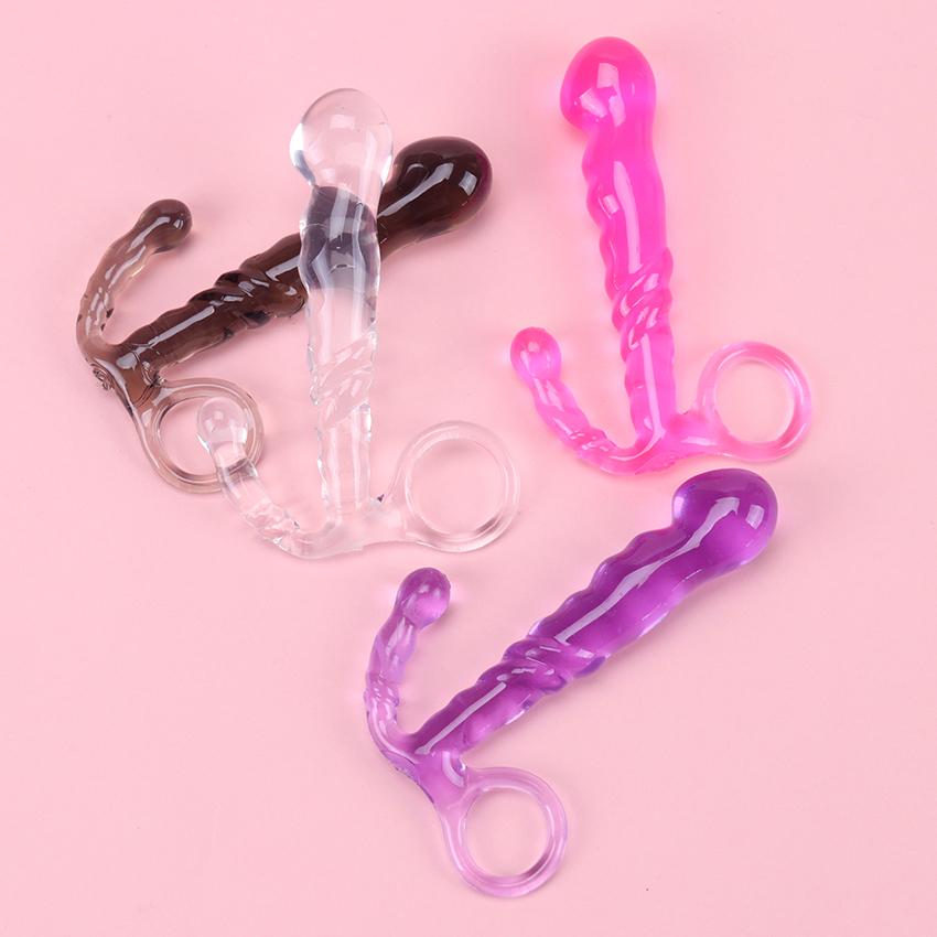 Sexy čiré křišťálové anální kolíky sexuální hračky pro muže a ženy anální kolíky stimulují masáž prostaty sex s masérem