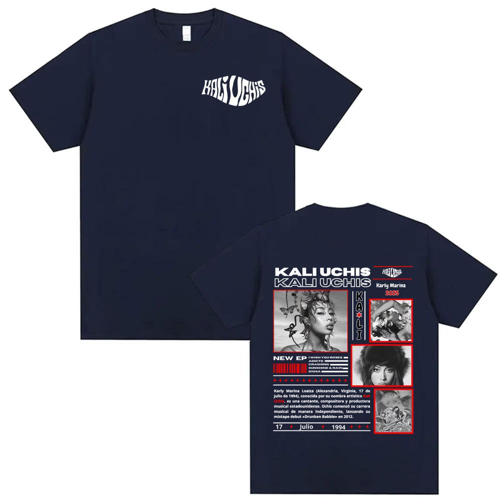 Singer Kali Uchis Karly Marina Tour 2025 Print T Shirt Unisex Women Clothing Casual Cotton Comfort Tshirts Fashion Vintage Tshirt