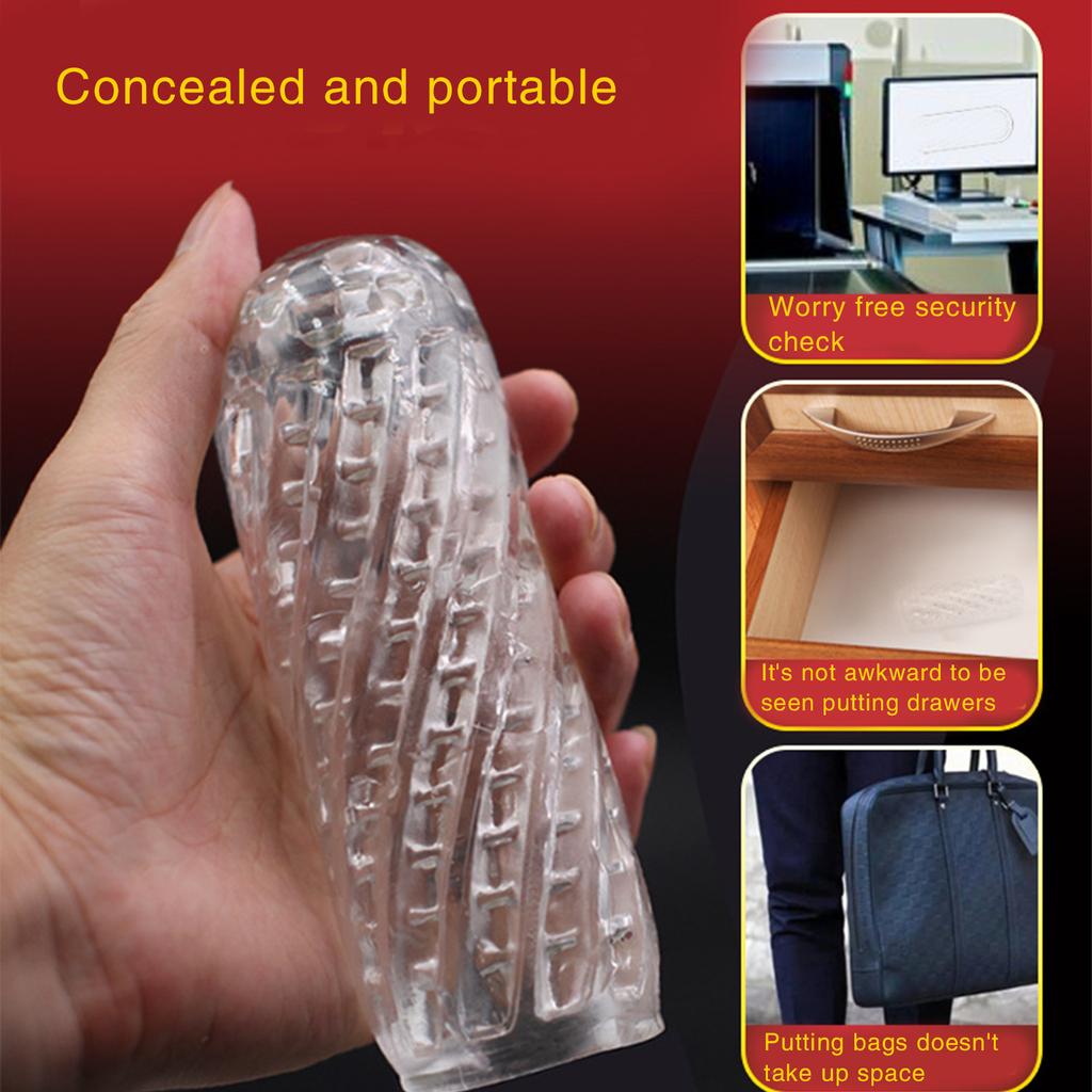Male Masturbator Transparent Jelly Artificial Vaginas for Men Penis Exerciser Cock Enlarger Suck Sex Toys Erotic