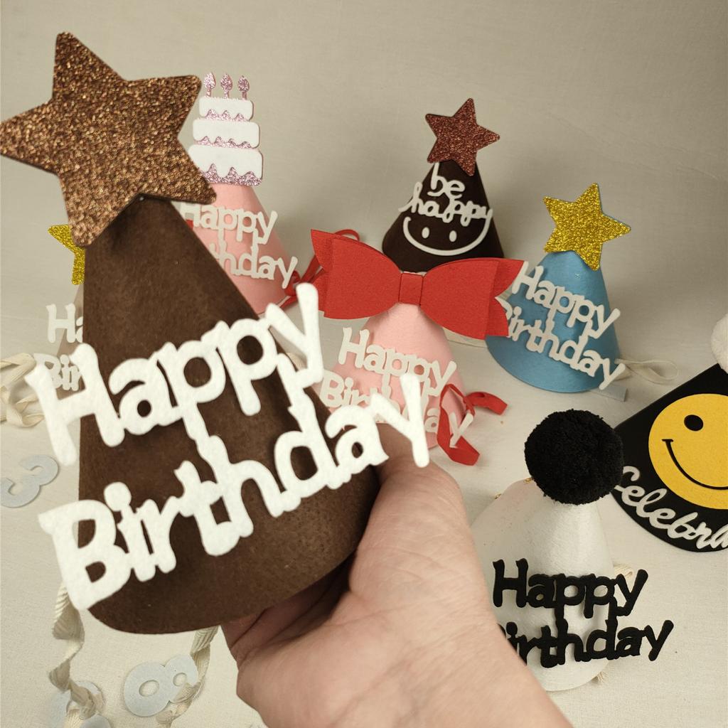 Multi-style Birthday Hat Cake Party Decoration  Naby's Birthday Photo Props Pink Bow Holiday Christmas Wedding Party Decoration
