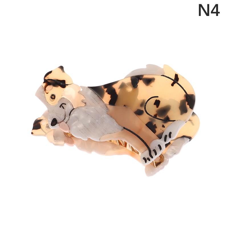 1Pcs Cute Cartoon Dog Hair Clips Acrylic Hair Clips For Women Girls Pins Hair Accessories Hair Grips Acetate Headwear Party Gift