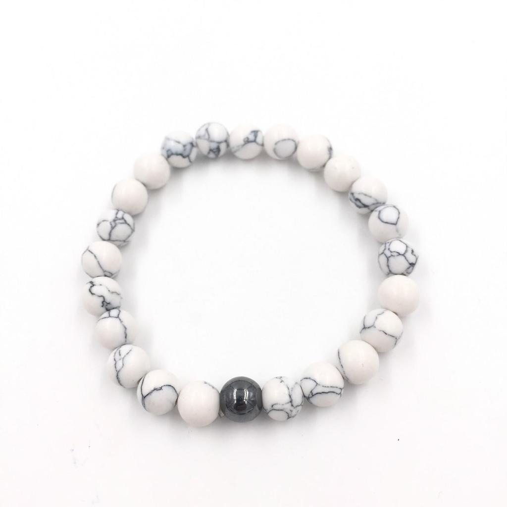 Unisex Rainbow Volcanic Stone Bracelets - European & American Couple Sets