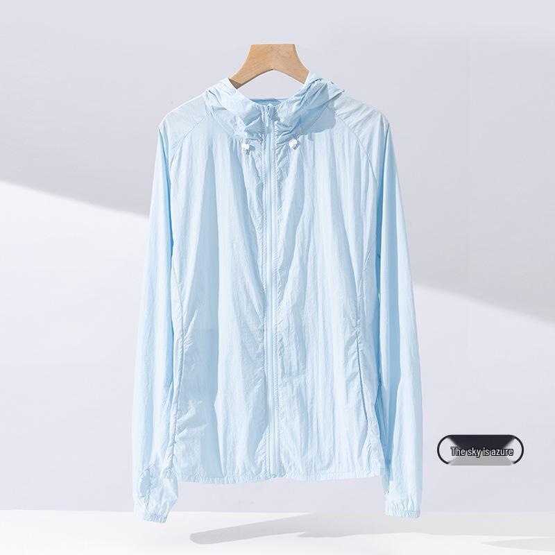 Lightweight Unisex Ice Silk Sun Protection Hooded Jacket - Breathable, Comfortable for Outdoor Wear