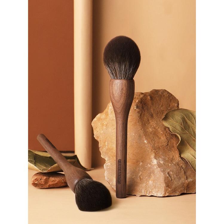 Large Powder Makeup Brush WLN00 100% Original Walnut Wood Ultra-Soft Bristle Round Powder Bronzer Cosmetic Beauty Tools