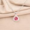 Pink Tourmaline Gemstone 925 Solid Silver Jewelry Zircon Pendant 0.99" For Gift CZP-8-9
