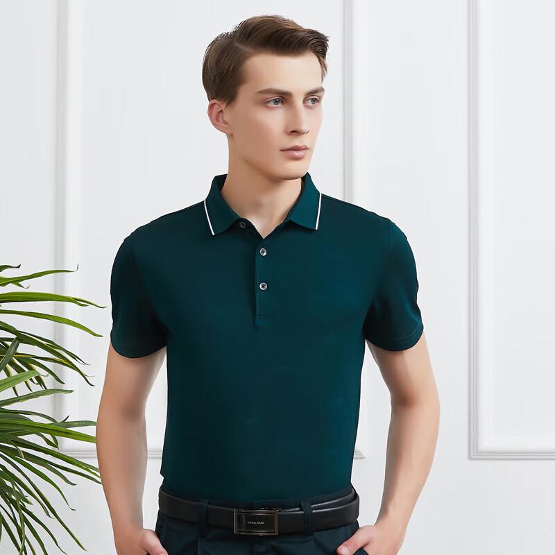 YOUNG RIVER Men s Business Casual Polo Shirt L