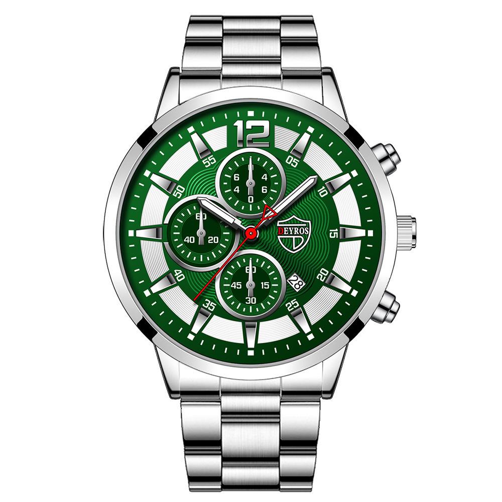 Watch Four-Piece Men'S Accessories Watch Necklace Bracelet Cross Necklace Men'S Quartz Watch