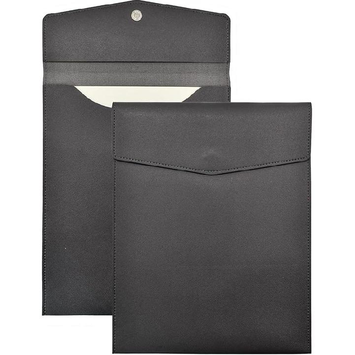 VANRA 1 Piece PU Leather File Folder Vertical A4 Document Holder File Envelope Waterproof Leather Portfolio Case Filing File Organizer for Letter чёрный