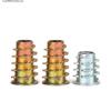Zinc Alloy Hex Self-Tapping Nut with Washer for Furniture, Internal/External Thread, Medium Wood, Sizes M4-M8.