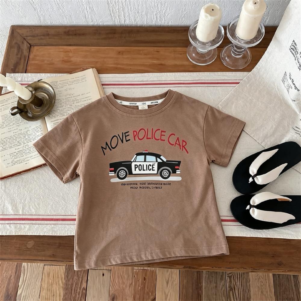 

Printed Car Boys Girls T-shirt Summer Clothing Boutique Fashion Kids Short Sleeve Tops Tees Children s Wear Round Collar Tshirts 110