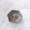 Yousheng Soy Sauce Dish Plate, Ceramic Lotus Leaf Design, High-Temperature Fired Unique Texture Jewelry Holder, for Soy Sauce Dipping Vinegar