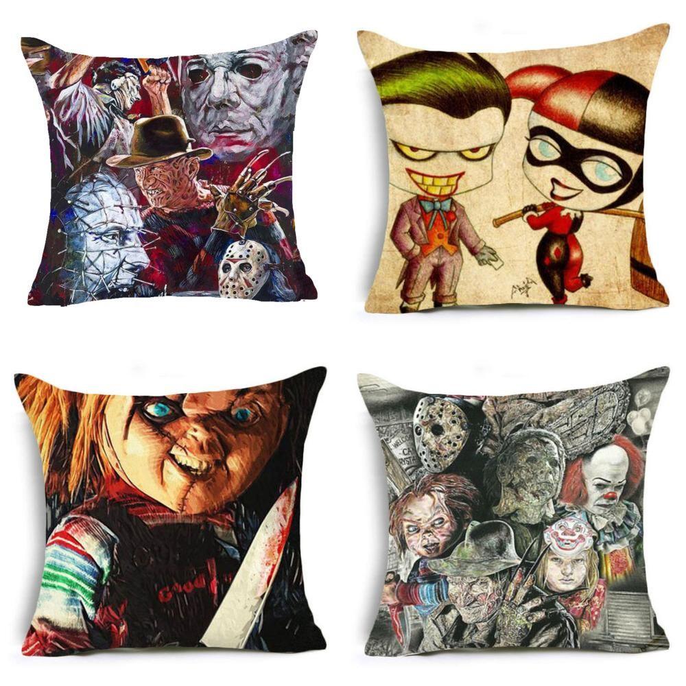Chucky Good Guy Doll Cartoon Pillow Cover Featuring Stylish Multi-color Design