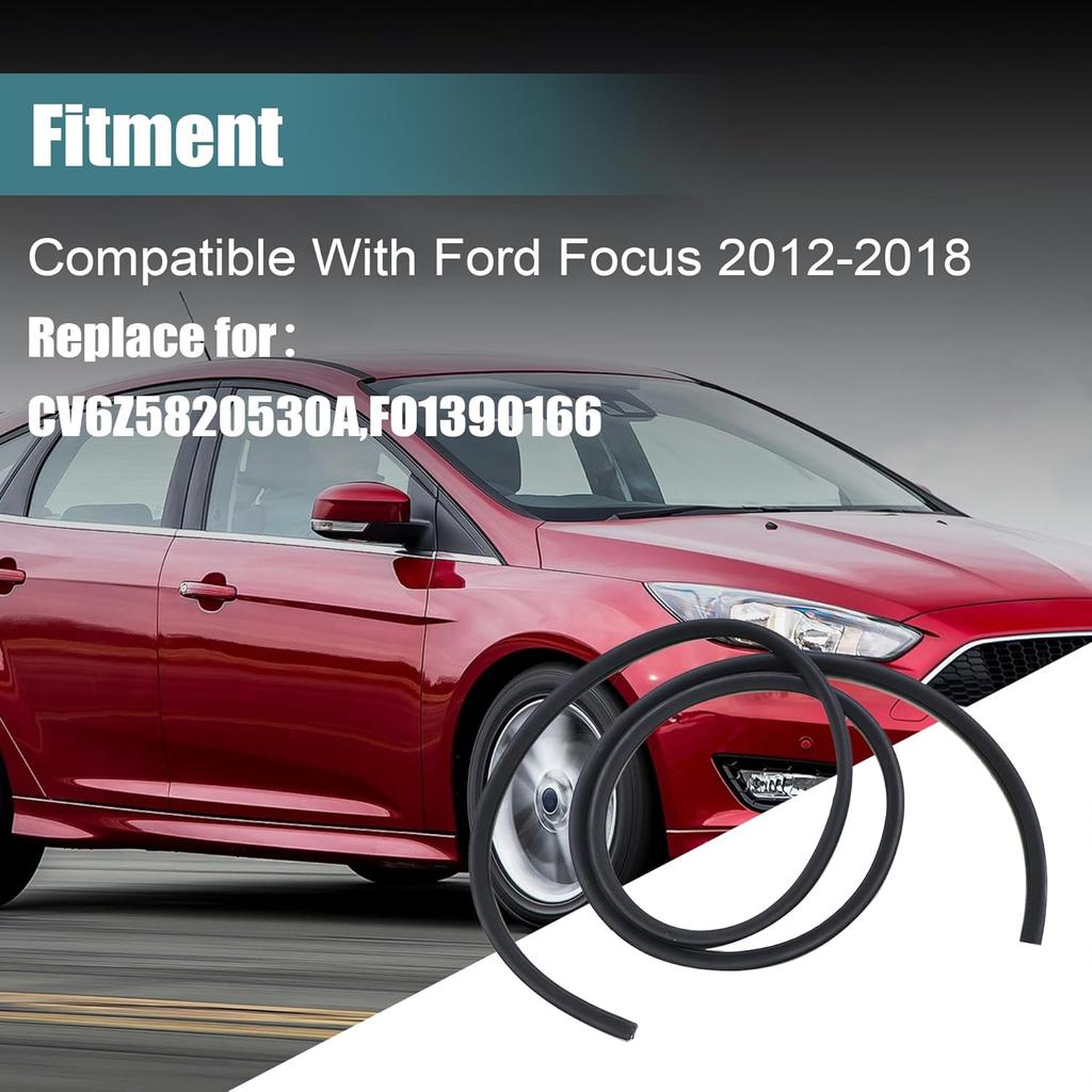 GXARTS Front Left or Right Door Body Mount Weatherstrip Rubber Seal CV6Z5820530A Compatible With Ford Focus 2012-2018 Weather Stripping Seal Strips