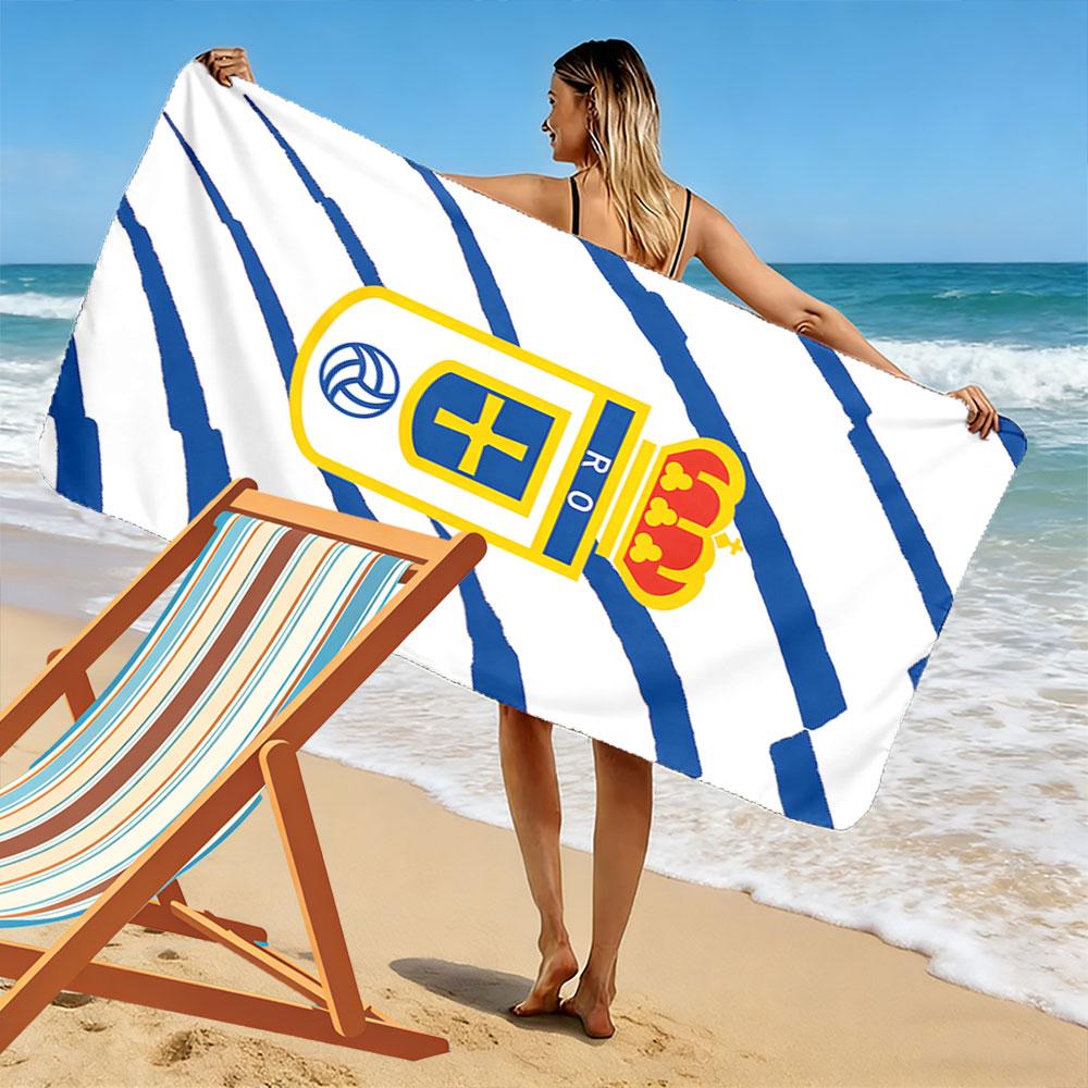 Crowned crest brilliance Print beach towel, quick drying, suitable for travel, outdoor sports, jogging, the beach and swimming, gift