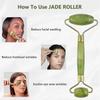 Set de Gua Sha y Rodillo de Jade para el Cuidado Diario de la Piel, Herramientas Gua Sha para Músculos de Cara, Cuello y Cuerpo