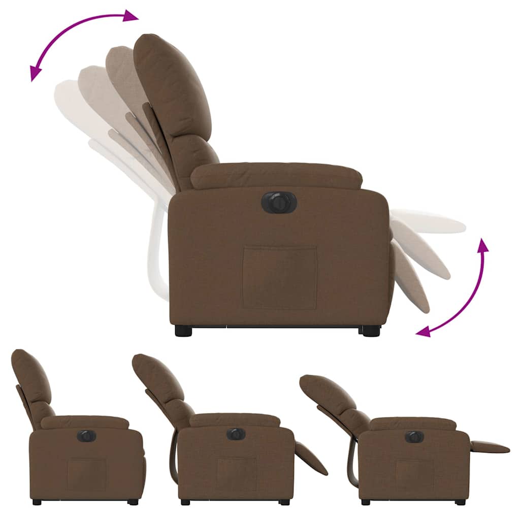 Vidaxl Lift-Up Massage Chair, Electric, Reclining, Brown