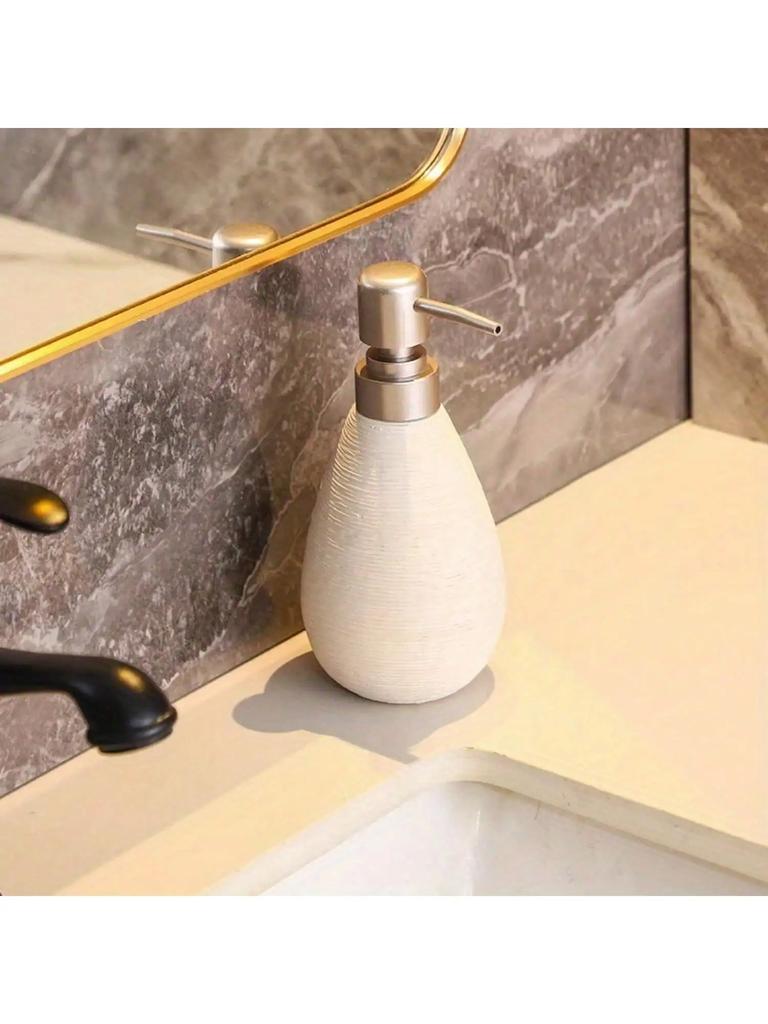 Yaratıcı Retro Stil Seramik Basmalı Sabunluk Pompalı, El Sabunu Şişesi, Banyo, Mutfak ve Tuvaletler İçin Uygun