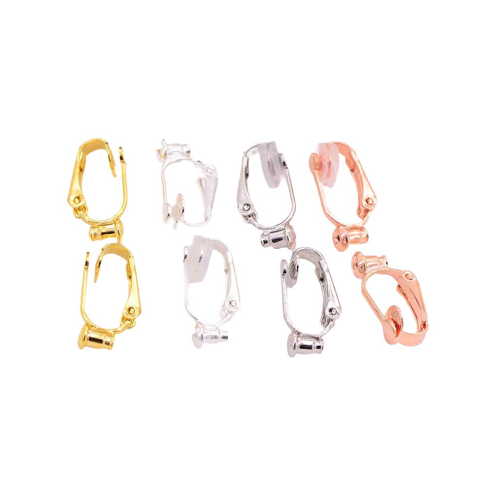 10 Pairs Ear Wire Converter Adjustable Multiple Colors Clip-on Earring Jewelry Findings Tool Earrings Adapter Supplies