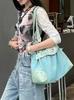 Retro Style Ins Fashionable And High-end Rivet Splicing Tote Bag
