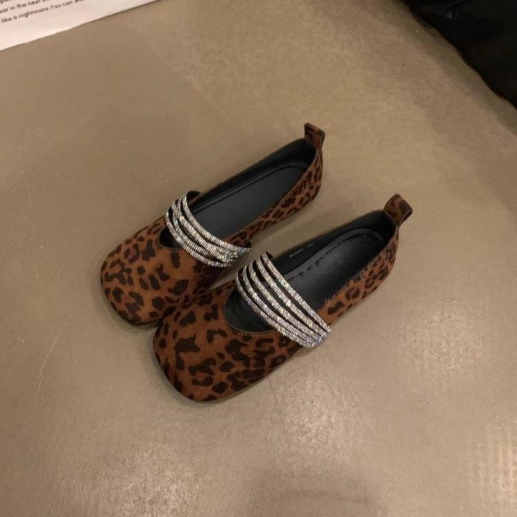 French Black Single Shoes Women's 2025 New Spring and Summer Flat-bottomed Evening Shoes Gentle Wind Ballet Shoes with Skirts Grandma Shoes