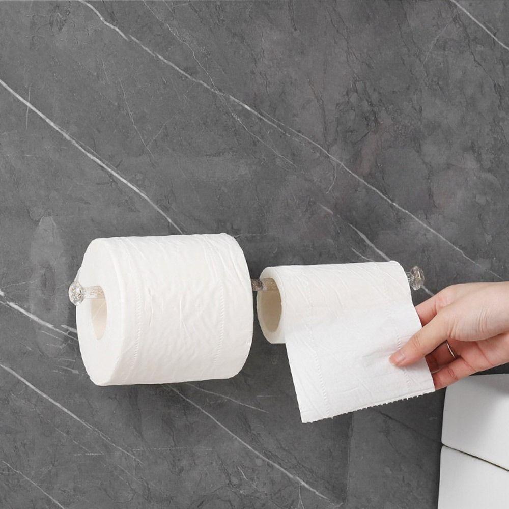 Punch-free Towel Holder Transparent Jewelry Hanger High-quality Toilet Paper Rack