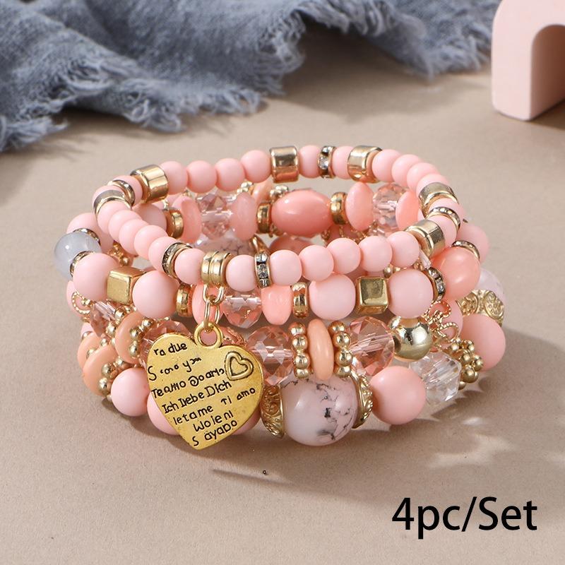 Bohemian bracelet creative tassel multi-layer beaded bracelet