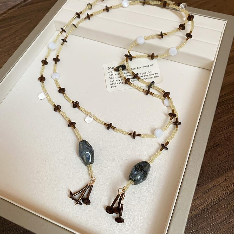Bohemian Shell Beaded Necklace Lightweight Luxury Ethnic Choker Vacation Beach Jewelry for Women