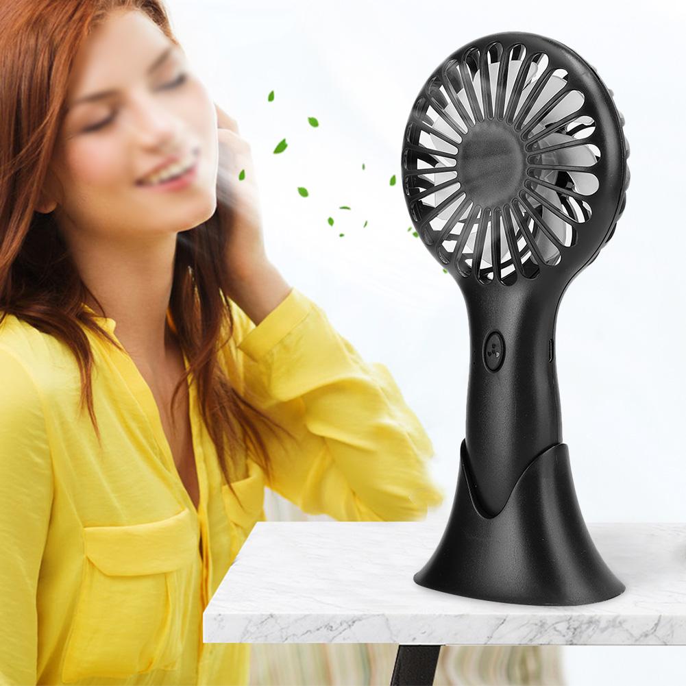 Ventilator de Mână Mini Sistem de Răcire Consumabile pentru Casă Birou 3 Viteze Desktop Electric PortabilNegru