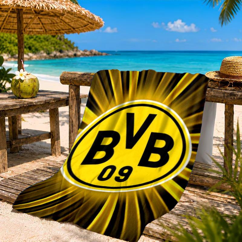 Borussia Fcfc Beach Towel, Quick-drying, Easy To Care For, Suitable for Both Fitness and Beach Vacations,Sports Essential