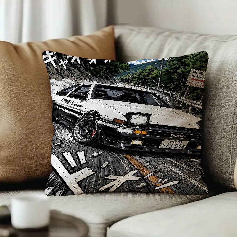 I-Initial D AE86 JDM Car Cushion Cover Inches Farmhouse Decor Home Throw Pillow Covers for Couch Decorations