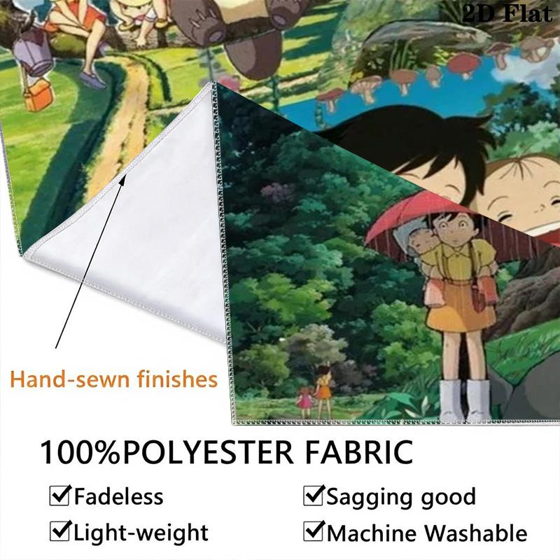 Neighbor Totoro Magical Journey Tapestry Background Cloth Wallmounted Home Decor Background Wall Hanging Cloth Homestay Soft Decoration Tapestry