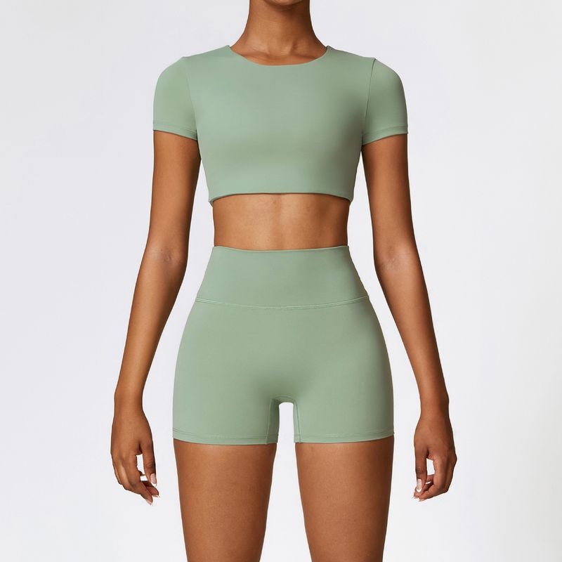 Guangzhou Zechuang Clothing Co., Ltd. European and American Tight Sanding Yoga Suit Quick-Drying Workout Clothes Winter Outdoor