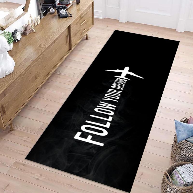 Vliegveld Baan Lange Gang Vloerkleed Runners Luchthaven Vliegtuig Tapijt Huisdier Vriendelijk Opvouwbare Tapijten Duurzame Tapijten voor Slaapkamer Tapijten 40x120cm